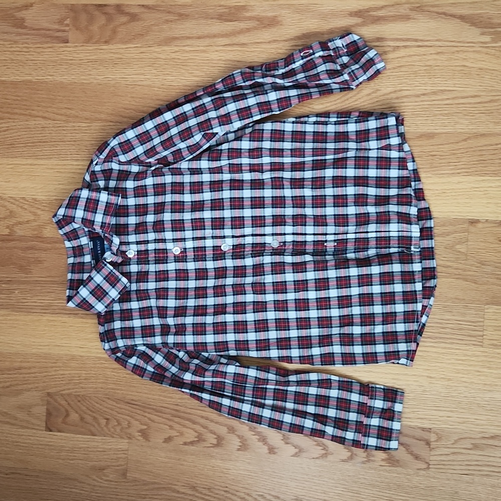 Andy & Evan size 7 button-down plaid shirt